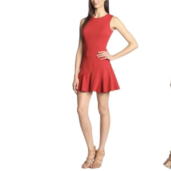Sam Edelman red ruffle hem dress size 10‎ - Picture 1 of 8